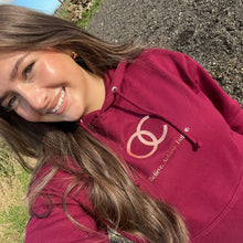 Load image into Gallery viewer, Olco Believe Achieve Inspire hoodie (cranberry)