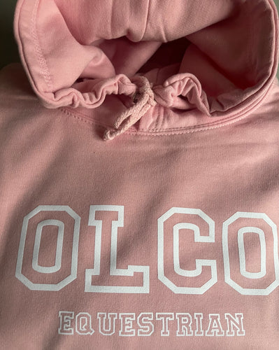 Varsity Olco hoodie (Baby pink)
