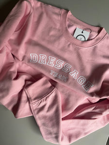 Dressage team crewneck (baby pink) size medium and small