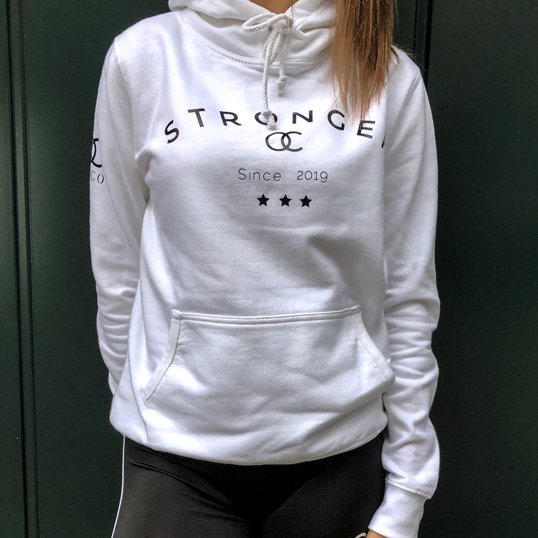Stronger hoodie (white, size small)