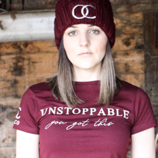unstoppable tee (burgundy size XL)