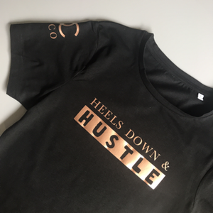 Heels down and hustle t-shirt